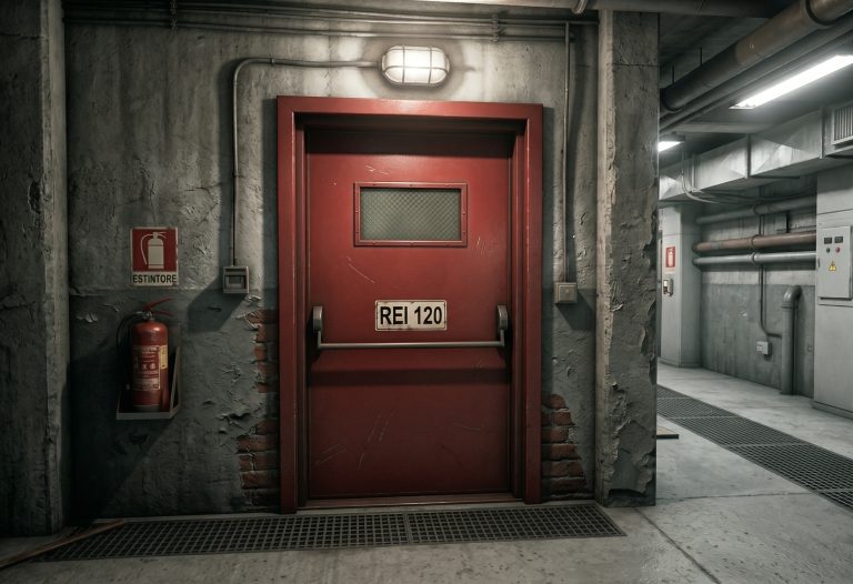L'immagine raffigura una porta tagliafuoco